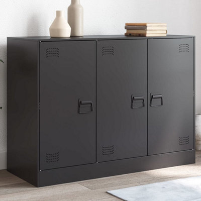 B&Q -  Sideboard Black 99X39X73 Cm Steel