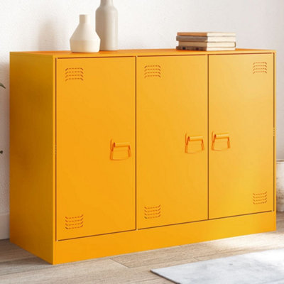 B&Q -  Sideboard Mustard Yellow 99X39X73 Cm Steel