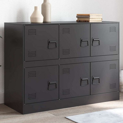 B&Q -  Sideboard Black 99X39X73 Cm Steel