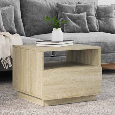 B&Q -  Coffee Table With Led Lights Sonoma Oak 50X49X40 Cm