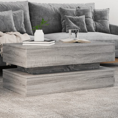 B&Q -  Coffee Table With Led Lights Grey Sonoma 90X50X40 Cm