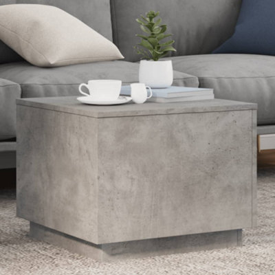 B&Q -  Coffee Table With Led Lights Concrete Grey 50X50X40 Cm