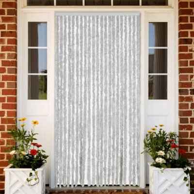 B&Q -  Fly Curtain Grey 90X200 Cm Chenille
