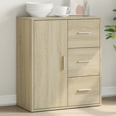 B&Q -  Sideboard Sonoma Oak 60X31X70 Cm Engineered Wood
