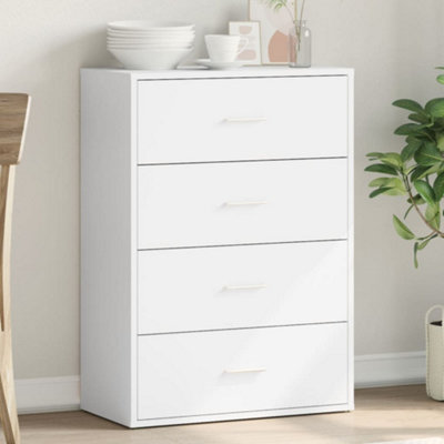 vidaXL White Sideboard - 4 Drawers - Engineered Wood - 84 x 60 x 31cm - Image 4