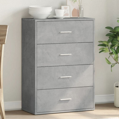VIDAXL Wooden Sideboard - 4 Drawers - Grey - Image 4