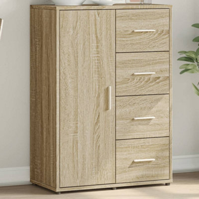Vidaxl Sideboard Sonoma Oak 60X31x84 Cm Engineered Wood Sideboards