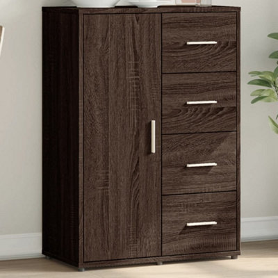 Vidaxl Sideboard Oak 60X31x84 Cm Engineered Wood Brown