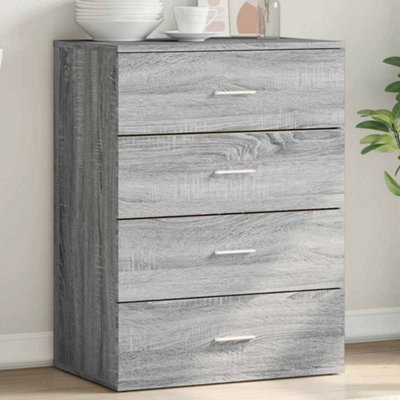 Vidaxl (Brown Oak) Sideboard Storage Cupboard Cabinet Highboard Sonoma Oak Engineered Wood - Image 3