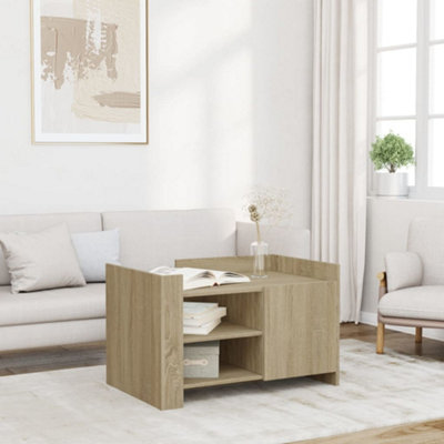 Walplus Coffee Table Sonoma Oak 80X50X50 Cm Engineered Wood