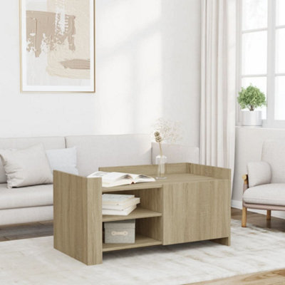 Walplus Coffee Table Sonoma Oak 100X50X50 Cm Engineered Wood