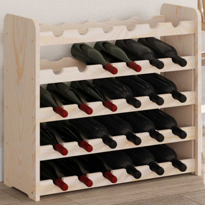 B&Q -  Wine Rack 67.5X25X60 Cm Solid Wood Pine