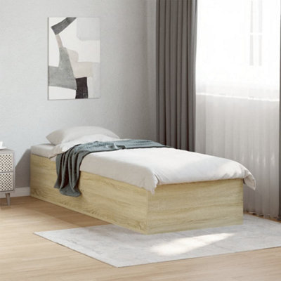 B&Q -  Bed Frame Without Mattress Sonoma Oak 75X190 Cm Small Single Engineered Wood