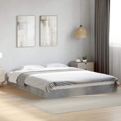 Vidaxl Bed Frame Without Mattress Concrete Grey 160X200 Cm from B&Q