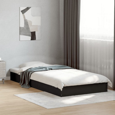 Vidaxl (Black, 75 X 190 Cm/ 17 Cm) Bed Frame Bed Base Sonoma Oak 75X190 Cm Small Single Engineered Wood - Image 3