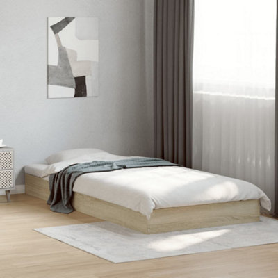 Vidaxl Bed Frame Without Mattress Sonoma Oak 75X190 Cm Small Single Engineered Wood from B&Q