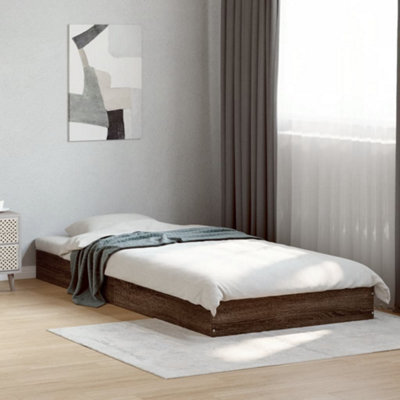 VIDAXL - Bed Frame - Oak - Brown - Small - Image 3