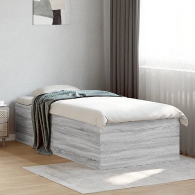 B&Q -  Bed Frame Without Mattress Grey Sonoma 90X190 Cm Single