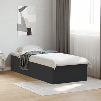 Vidaxl Black Bed Frame Without Mattress 90X200 Cm
