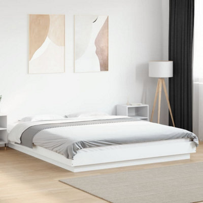 Vidaxl White Bed Frame Without Mattress 150X200 Cm King Size