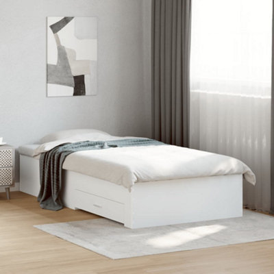 Vidaxl Bed Frame With Drawers Without Mattress White 90X190 Cm Single from B&Q
