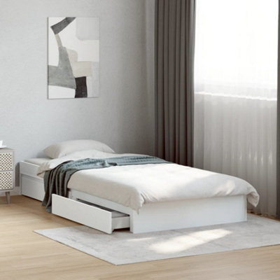 Vidaxl Bed Frame With Drawers Without Mattress White 90X200 Cm from B&Q