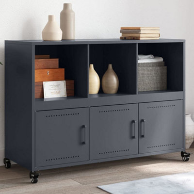 Vidaxl Sideboard Anthracite 100.5X39X72 Cm Steel from B&Q
