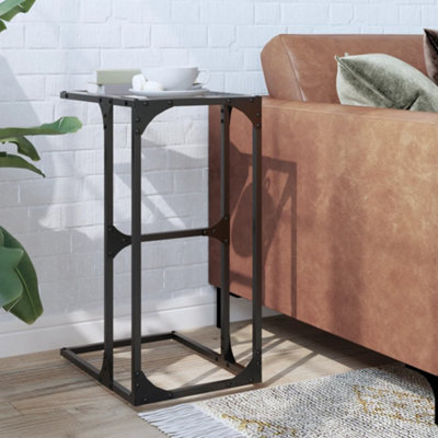 Vidaxl (Transparent) Side Table With Transparent Glass Hallway End Table Sofa Table Steel - Image 4
