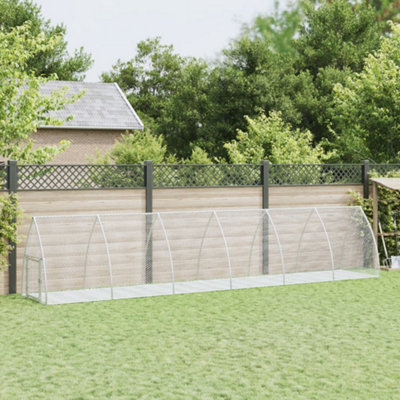 Vidaxl Rabbit Hutch Silver 600X105X120 Cm Galvanised Steel from B&Q