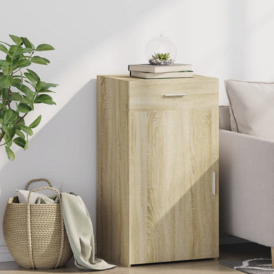 VIDAXL Sideboard - Single Door Single Drawer - Sonoma Oak - Image 4