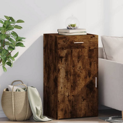 VIDAXL Smoked Oak Sideboard - 93 x 50 x 42.5cm - Brown - Image 4
