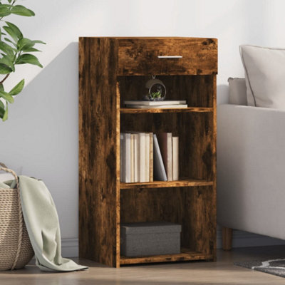 B&Q -  Sideboard Smoked Oak 45X42.5X93 Cm Engineered Wood