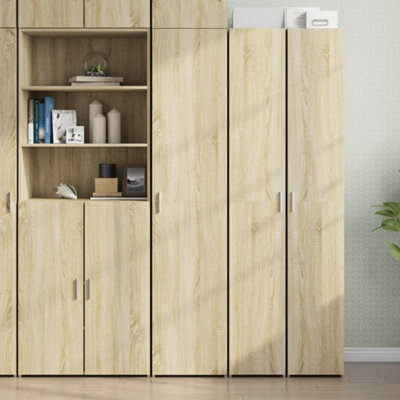 B&Q -  Highboard Sonoma Oak 40X42.5X185 Cm Engineered Wood