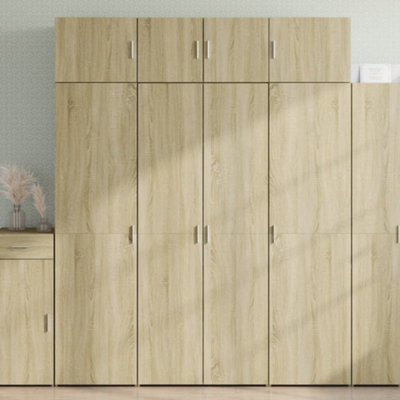 B&Q -  Highboard Sonoma Oak 80X42.5X185 Cm Engineered Wood