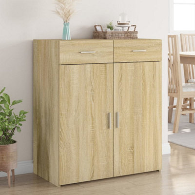 B&Q -  Sideboard Sonoma Oak 80X42.5X93 Cm Engineered Wood
