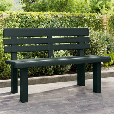 B&Q -  Garden Bench Green 110X52X71 Cm Polypropylene