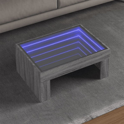 B&Q -  Coffee Table With Infinity Led Grey Sonoma 70X50X30 Cm