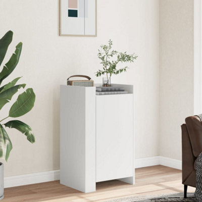 Vidaxl (White) Sideboard Storage Cupboard Cabinet Highboard Sonoma Oak Engineered Wood - Image 4