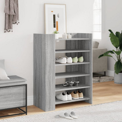 B&Q -  Shoe Cabinet Grey Sonoma 74.5X37.5X100 Cm Engineered Wood