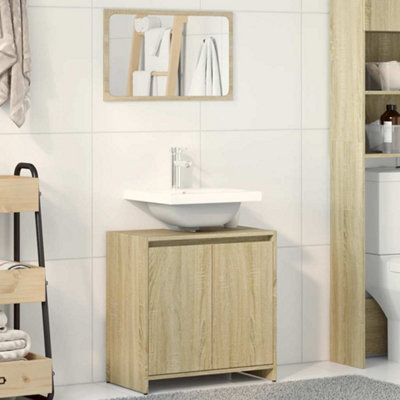 B&Q -  Bathroom Furniture Set Sonoma Oak Engineered Wood