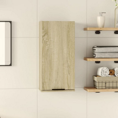 B&Q -  Wall-Mounted Bathroom Cabinet Sonoma Oak 32X20X67 Cm