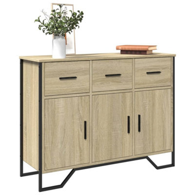 VIDAXL Large Sideboard - Sonoma Oak - 3 Door 3 Drawer - Image 4