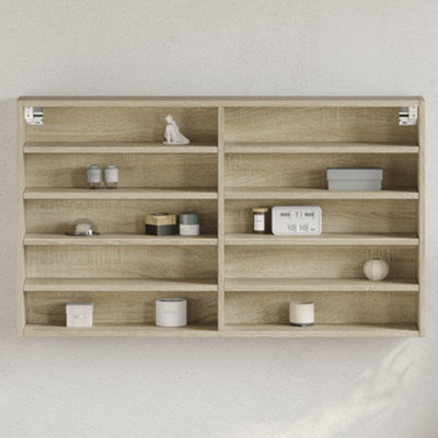 Vidaxl Vitrine Cabinet Sonoma Oak 100X15x58 Cm Engineered Wood