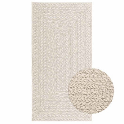 Vidaxl Rug Zizur Cream 80X150 Cm Jute Look Indoor And Outdoor from B&Q