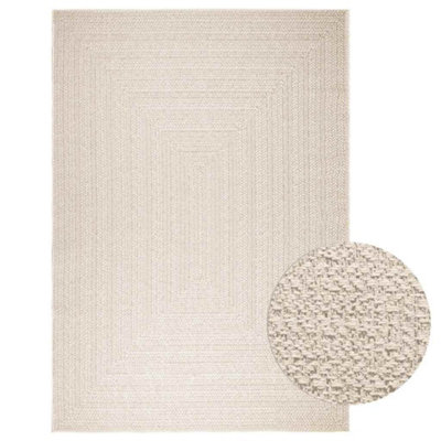 B&Q -  Rug Zizur Cream 200X290 Cm Jute Look Indoor And Outdoor