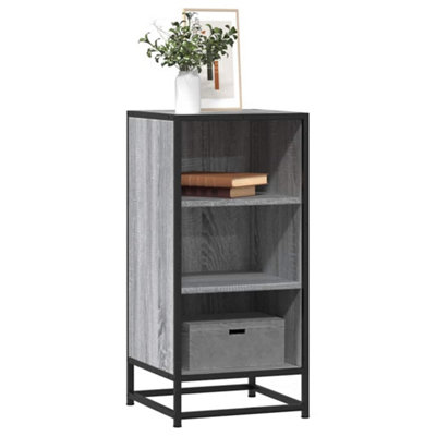 B&Q -  Sideboard Grey Sonoma 35.5X35X76 Cm Engineered Wood And Metal