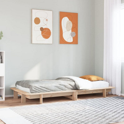 B&Q -  Bed Frame Without Mattress 90X190 Cm Single Solid Wood Pine