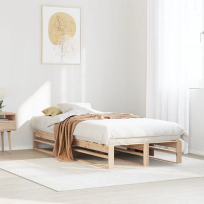 Vidaxl Bed Frame Without Mattress 90X190 Cm Single Solid Wood Pine from B&Q