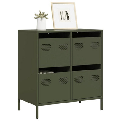 Vidaxl Sideboard Olive Green 68X39X73.5 Cm Cold-Rolled Steel from B&Q
