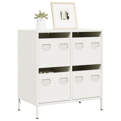 Vidaxl Sideboard White 68X39X73.5 Cm Cold-Rolled Steel from B&Q